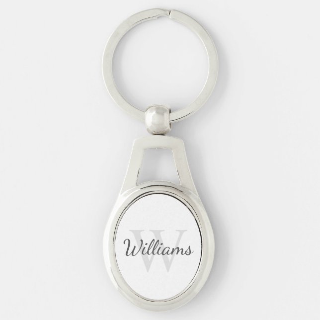 Chaveiro Monograma e Nome Personalizados (Frente)