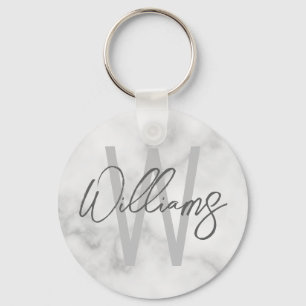 Chaveiro Monograma e Nome Personalizados de Script de Ângul
