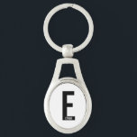 Chaveiro Monograma e Nome Personalizados Modernos e Destaca<br><div class="desc">Design de Monograma Moderno com letra de monograma personalizada "E" e nome em estilo de fonte sans serif moderna e destacada.

Presente perfeito para ele,  presente do Dia dos Pais,  presente para padrinhos e mais.</div>