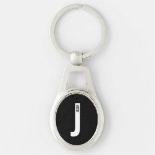 Chaveiro Monograma e Nome Personalizados Modernos e Destaca