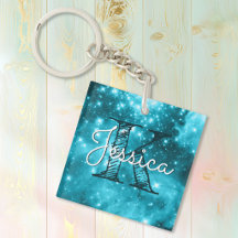 Monograma Estelar Celestial Aqua Teal