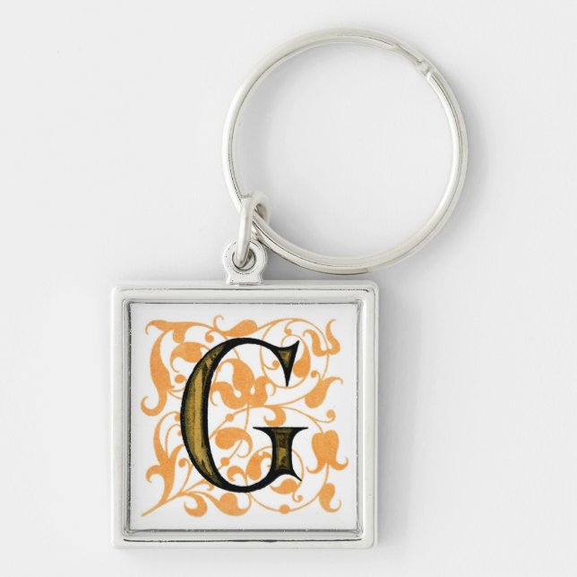 Chaveiro Monograma extravagante 'G do vintage (Frente)