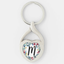 Chaveiro Monograma Floral