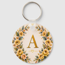 Monograma Floral Pulseira Personalizada