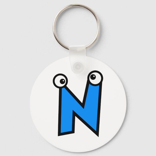 Chaveiro Monograma Funny - Letra N (Frente)