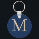 Chaveiro Monograma inicial personalizado<br><div class="desc">Chaveiro personalizado monograma com cores elegantes Personalize-o agora; clique no botão personalizar para adicionar o seu</div>
