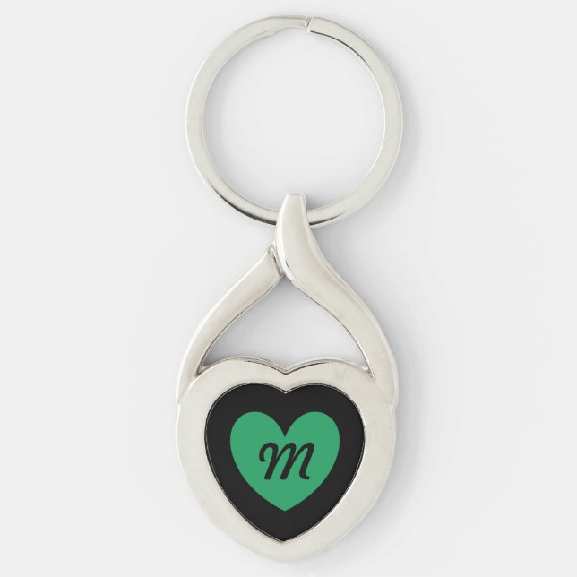 Chaveiro Monograma Kelly Green Hearon black (Frente)