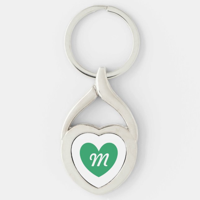 Chaveiro Monograma Kelly Green Hearon White (Frente)