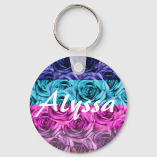 Chaveiro Monograma - Letra A Rosa multicolores