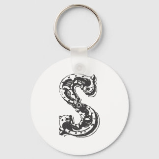 Chaveiro Monograma - Letra S em preto
