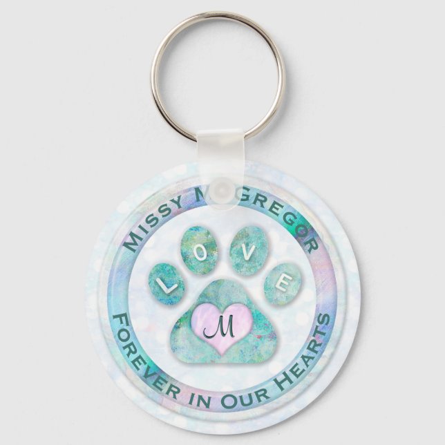 Chaveiro Monograma Memorial Pet Simples e Doce (Frente)