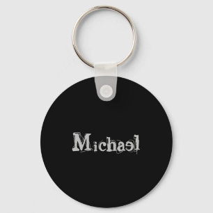 Chaveiro Monograma moderno minimalista - branco preto