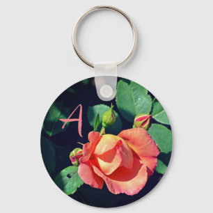 Chaveiro Monograma Motivacional Rosa em Flor