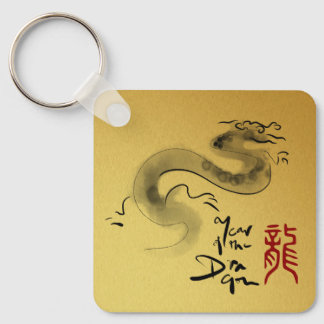 Chaveiro Monograma Original de Pintura do Dragão Chinês