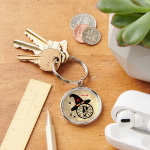 Chaveiro Monograma P Halloween Sky Witeen Nome