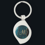 Chaveiro Monograma Personalizado de Agitação Dourada com Te<br><div class="desc">Adicione um toque de brilho e brilho aos seus acessórios com esta elegante cadeia de teclas personalizada, com um fundo agatal chic acentuado com brilho falsa dourado. Personalize o seu monograma inicial em caligrafia manuscrita com o seu nome acima. Um presente feminino único para aniversário, feriados e qualquer ocasião especial....</div>