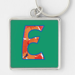 Chaveiro Monograma Personalizado E Chaveiro, Padrão Floral 