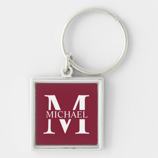 Chaveiro Monograma Personalizado e Nome (Frente)