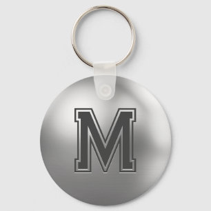 Chaveiro Monograma Personalizado em Metal Lixado Resfriado