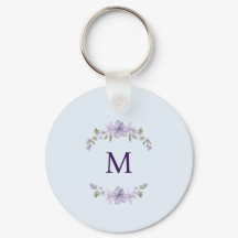 Monograma Personalizado Floral Lavanda Minimalista