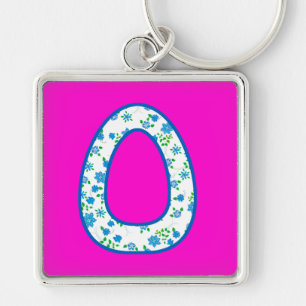 Chaveiro Monograma Personalizado O Chaveiro, Padrão Floral 