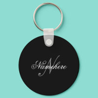 Monograma Personalizado Único de Nomes Preto e Bra