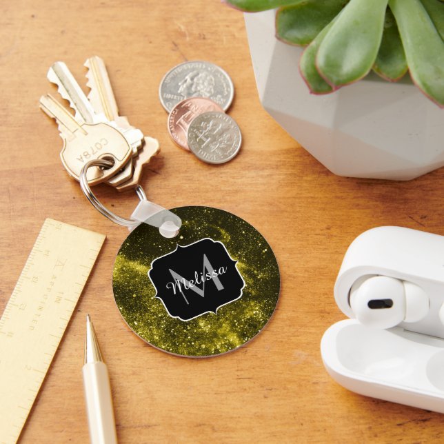 Chaveiro Monograma, Po, abstrato preto-escuro (Mesa)