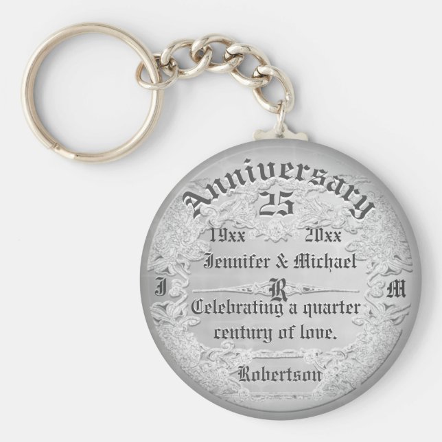 Chaveiro Monograma Silver do 25 (Frente)