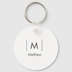 Chaveiro Monograma simples e elegante para padrinho com lin