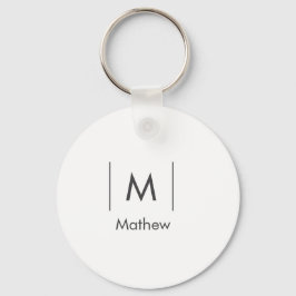 Chaveiro Monograma simples e elegante para padrinho de casa