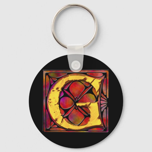 Chaveiro Monograma: Stainglass G (Frente)