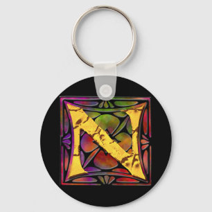 Chaveiro Monograma: Stainglass N