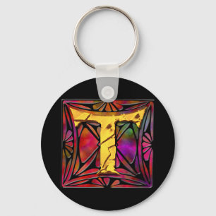 Chaveiro Monograma: Stainglass T