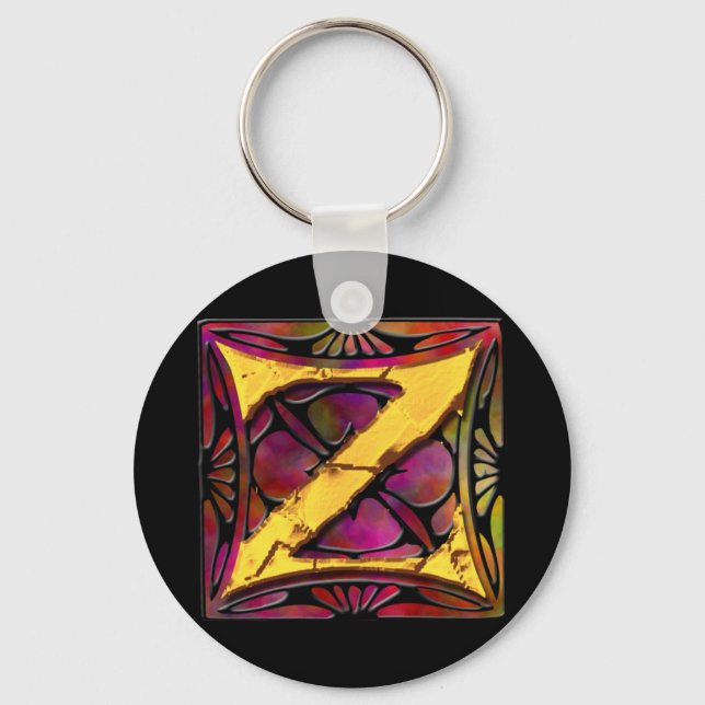 Chaveiro Monograma: Stainglass Z (Frente)