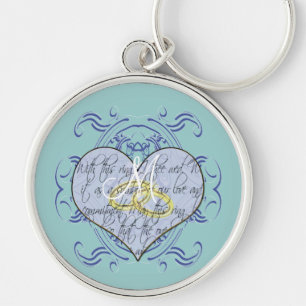 Chaveiro Monograma Wedding Vow Heart