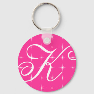 Chaveiro Monogrammed com design sparkling da