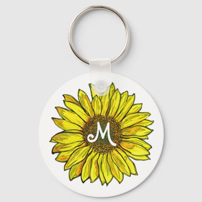 Chaveiro Monogrammed Sunflower (Frente)