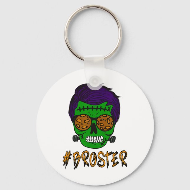 Chaveiro Monster Skull Broster Brother Halloween Correspond (Frente)
