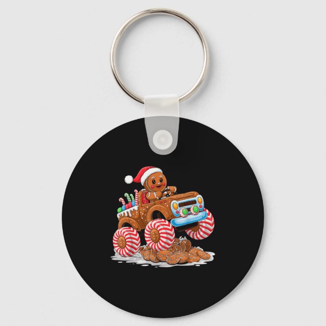 Chaveiro Monster Truck Gingerbread Man Funny Christmas Baki (Frente)