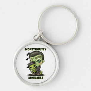 Chaveiro Monstro de Frankenstein Fofo com pelúcia