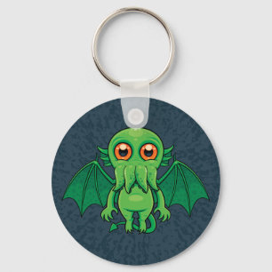 Chaveiro Monstro do Cthulhu Verde Bonito