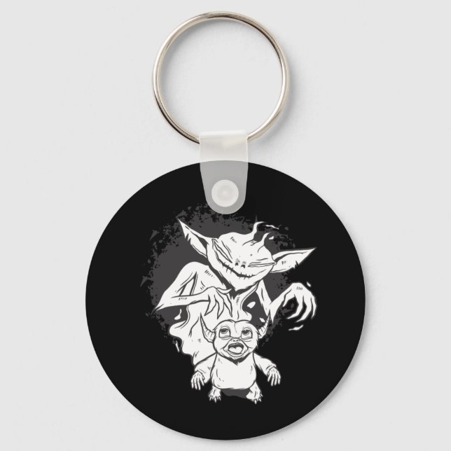 Chaveiro Monstro do Halloween com Design de Criatura Assust (Frente)