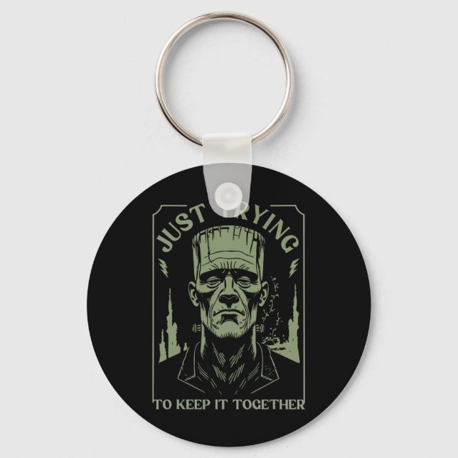 Chaveiro Monstro Frankenstein Engraçado Só Tentando Mantê-L (Frente)