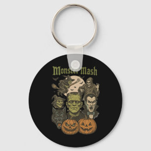 Chaveiro Monstro Mash Retro Halloween Monstro Engraçado Spo