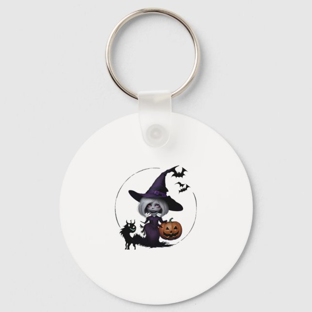 Chaveiro Monstro No Vinheta Do Halloween (Frente)