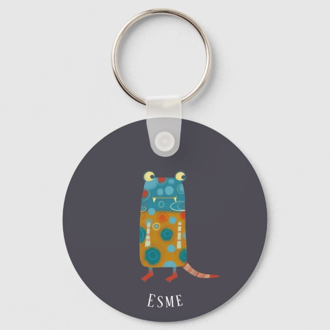 Chaveiro Monstros Divertidos Personalizados (Frente)
