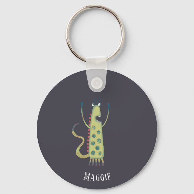 Chaveiro Monstros Divertidos Personalizados (Frente)