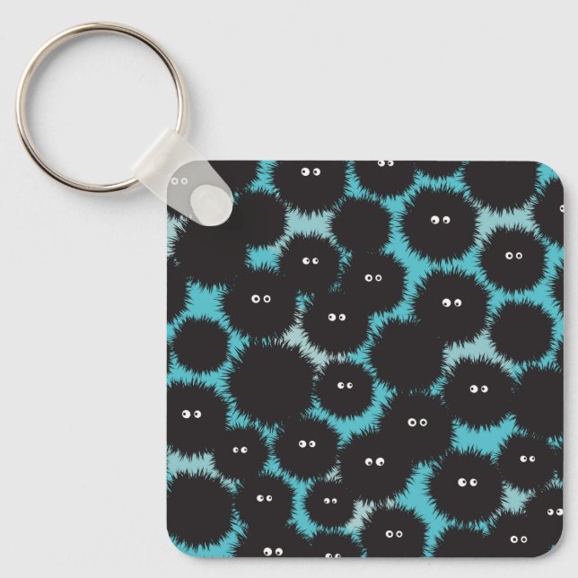 Chaveiro Monstros engraçados e pretos (Frente)