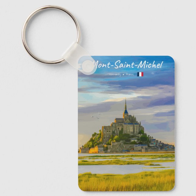 Chaveiro Mont-Saint-Michel, França - Claustro Medieval Clás (Frente)