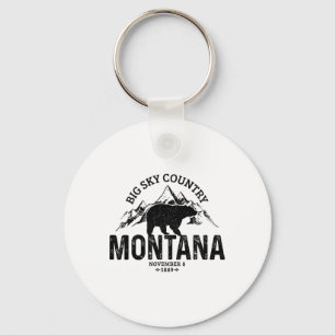 Chaveiro Montana EUA Urso Pardo Vintage América Lembrança